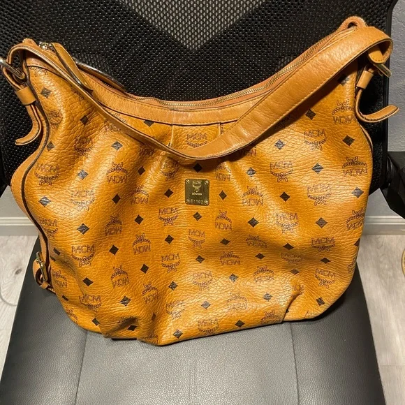 MCM Cognac Leather Hobo Bag - Picture 7 of 8